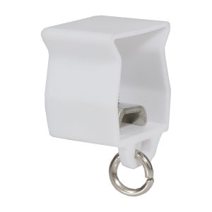 Free Glide King End Stops With Metal Clamp and Ring - White