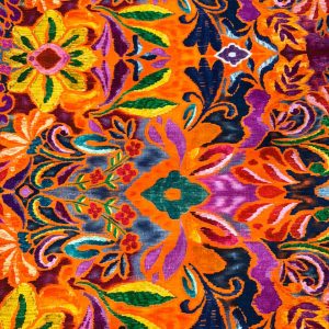 Colourful Kingdom Orange Viscose