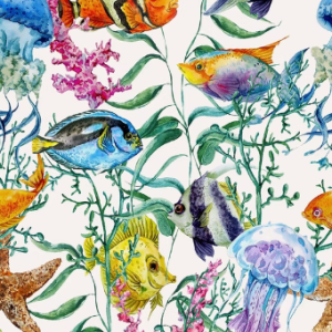 Ocean Printed Mini Matt