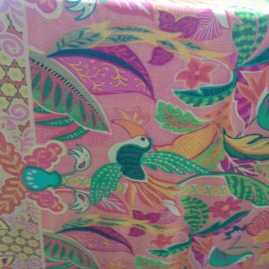 Pink Print with Birds Viscose