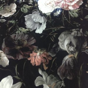 Black Floral 100% Cotton