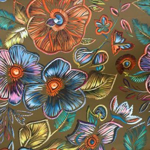 Floral Fantasy Duchess Satin