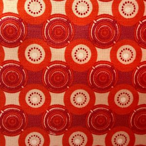 Polycotton Circles 2 Oranges