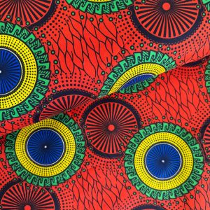 Wax Print Unique Circles