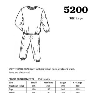 Easy Fit Tracksuit Pattern