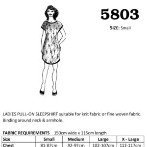 Ladies Pull On Sleepshirt Pattern