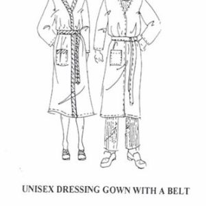 Unisex Dressing Gown with Belt Pattern