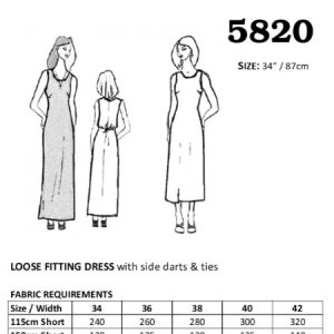 Ladies Loose Fitting Dress Pattern