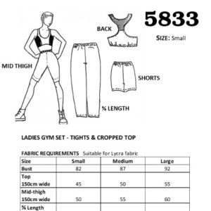 Ladies Gym Set Pattern