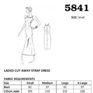 Ladies Cut Away Strap Dress Pattern