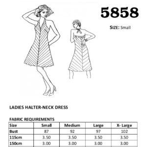 Ladies Halter Neck Dress Pattern