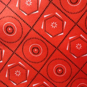 Polycotton Circles 1 Orange