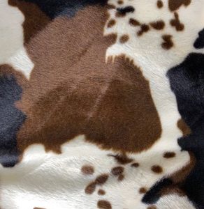 Two Tone Cow Print Faux Fur