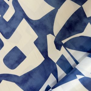 Blue and White Soft Satin