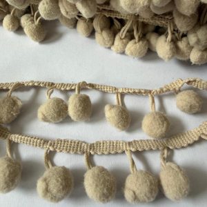 Beige Pom Poms