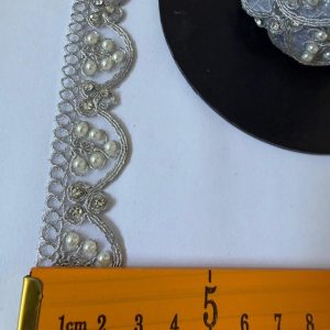 Pearls on Silver Trimming