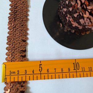 Chocolate Brown Sequins Trimming