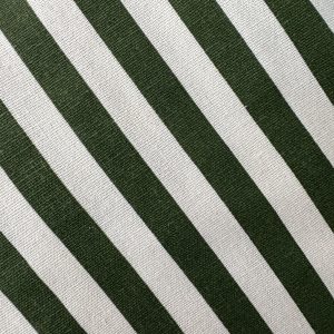 Linen Look Green Stripe