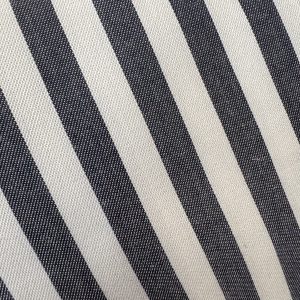 Linen Look Dark Grey Stripe