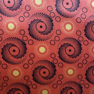 Shweshwe Print Orange Duchess Satin