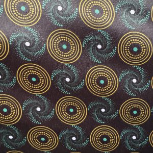 Shweshwe Print Black Duchess Satin