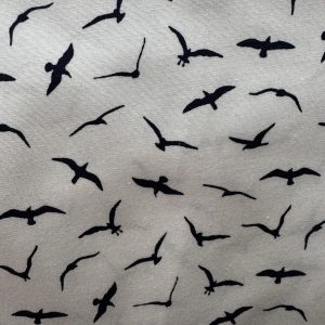 Birds White 100% Cotton