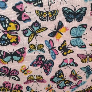 Pink Butterflies 100% Cotton