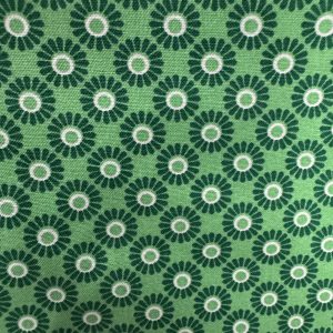 Retro Green Flowers 100% Cotton
