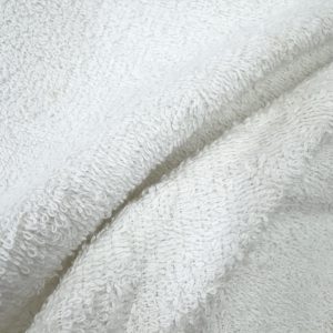 White Cotton Toweling on Roll