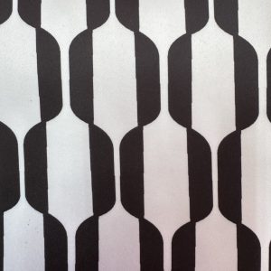 Black and White Geometric Duchess Satin