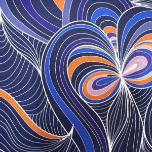 Retro Blue Duchess Satin