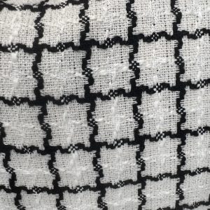 Black and White Square Tweed