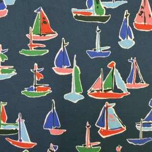 Tana Lawn - Sailing Boats Navy