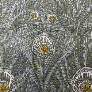 Tana Lawn - Peacock Pattern Green