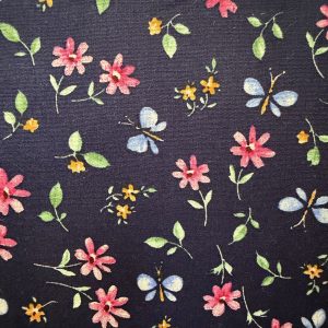 Butterfly Flower 100% Cotton