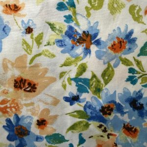 White Flowers 1 100% Cotton