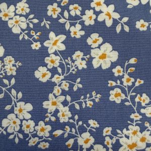 Sky Blue Flowers 100% Cotton