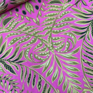 Pink and Green Abstract Viscose