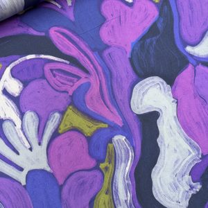 Purple Abstract Viscose