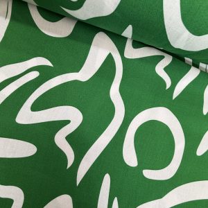 Green Abstract Pattern Viscose