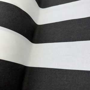 Black and White 8cm Stripe