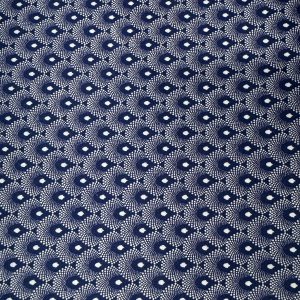 Shweshwe 3 Cats - Navy Fan