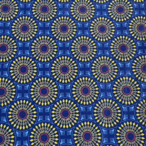 Shweshwe 3 Cats - Yellow Wheels