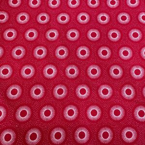 Shweshwe 3 Cats - Red Eclipse