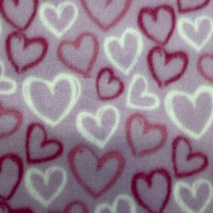 Pink Hearts Polar Fleece