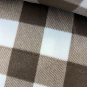 Brown Squares Polar Fleece