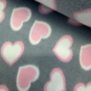 Inverted Pink Hearts Polar Fleece