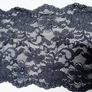Black Floral Stretch Lace