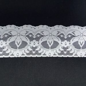 White Floral Raschel Lace