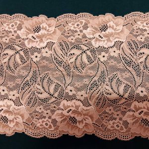 Peach Pink Stretch Lace